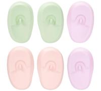SWOOMEY 3pares Protector de Orejas de Silicona para Tinte de Cabello Reutilizables Resistentes al Agua Cubiertas de Oído Portátiles para Peluquería y Uso Diario Rosa Verde