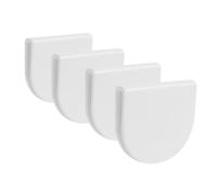 SWOOMEY 4 Clips Adhesivos para Cortina de Ducha Abs Blanco, Soporte Resistente a Salpicaduras y Viento, Adecuado para Baño, Fácil Instalación sin Taladro