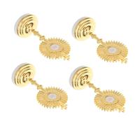 SWOOMEY 4 Cruces De Mesa De Metal con Base, Mini Cruz Decorativa De Jesús, Tamaño 6.2x2.9 Cm, Color Dorado, Decoración Católica Hogar y Capilla, Accesorios Religiosos para Altar, Set De 4 Piezas