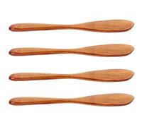 SWOOMEY 4piezas Cuchillos Esparcidores de Mantequilla de Madera de Diseño Ergonómico para Untar Mantequilla Mermelada y Condimentos Utensilios de Cocina Resistentes y Cómodos para