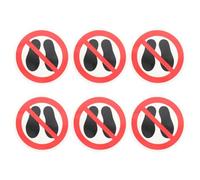 SWOOMEY 6 Pegatinas Adhesivas de Advertencia Redondas para Equipos Peligrosos en Fábricas, Autoadhesivas y Fáciles de Usar para Señal de No Pisar
