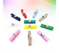 SWOOMEY 70 Pinzas de Madera con Chinchetas para Manualidades y Notas, Clips Pequeños de 3.5 Cm, Fáciles de Usar para Colgar Fotos y Decorar Tablones