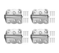 SWOOMEY Bisagra de Puerta de Cierre Automático Bisagras Pequeñas de Acero Inoxidable Plata, Paquete de 4 Piezas Garantiza Estabilidad y Resistencia para Mosquiteras y Gabinetes