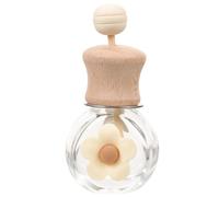 SWOOMEY Botella Difusora Vacía de Vidrio y Madera, Recargable y Fácil de Usar para Difusor de Aceites Esenciales para Vehículo u Oficina