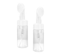 SWOOMEY Botellas de Espuma Recargables 2piezas Cepillo para Limpieza Facial y Gel de Ducha, Plástico 120ml Antileak para Viaje Cómodo y Práctico