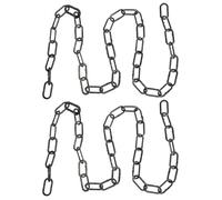 SWOOMEY Cadenas de Halloween de PE Negro 2 Piezas Detalles Realistas, Diseño Ligero y Fácil de Transportar para Decoración de Fiestas y Casas Embrujadas