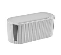 SWOOMEY Caja Organizadora de Cables de Plástico para Regletas y Adaptadores Práctica de Almacenamiento para Mantener los Cables y Ordenados Soporte para Móvil y de Limpiar