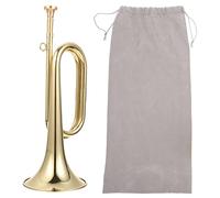 SWOOMEY Corneta De Metal Pequeña Para Principiantes, Trompeta De Caballería De Latón Pulido Bolsa, Instrumento Musical Para Banda Escolar y Orquesta Militar