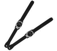 SWOOMEY Correas para Zapatos de Patines Correas de Hebilla para Zapatos de Patinaje 250mm Hebilla en Forma de Corazón Negro Goma y PVC con Tornillos para Patines en Línea Práctica Diaria