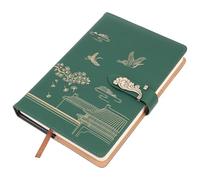 SWOOMEY Cuaderno de Negocios Estilo Chino Cubierta de Pu Verde, 365 Páginas para Apuntes y Registro de Actividades, Adecuado para Oficina y Conferencias