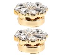 SWOOMEY Cubre Botones Joya Mujer de Aleación Dorada Diseño Floral, 2 piezas Elegantes para Camisas de Boda y Tuxedo Que Realzan la Elegancia Estilo