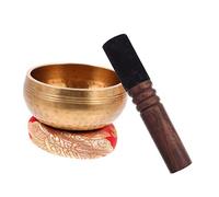 SWOOMEY Cuenco Tibetano Para Meditación De Yoga 8 Cm Con De Madera y Anillo Antideslizante, Cuenco Sonoro Para Meditación Budista y Práctica Espiritual