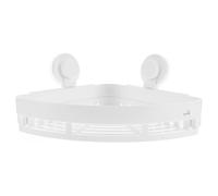 SWOOMEY Estante de Baño sin Taladro Blanco de Plástico Triangular, Soporte Multifuncional para Almacenamiento y Decoración en Baño, Instalación Fácil Perforación