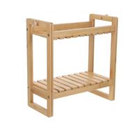 SWOOMEY Estantería Baño sobre Inodoro de Madera Marrón 2 Niveles
