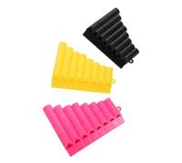 SWOOMEY Flauta de Pan de Plástico 8 Tubos para Niños Instrumento Musical de Educación Temprana Juguete Musical 3 Piezas Amarillo Negro Rosa
