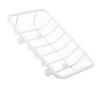 SWOOMEY Jabonera de Metal para Barra de Jabón Bordes Suaves y Resistencia al Desgaste, Estante Blanco para Cocina y Lavandería, Diseño Delicado y Funcional