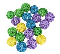 SWOOMEY Juguete para Pájaros de Ratán Natural, 20 Piezas para Loros, Satisface Instinto de Masticar, Divertido y Atractivo para Mascotas Color Aleatorio