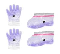 SWOOMEY Kit de Guantes de para Manos y Pies, 2 Pares Cera Aromática de Lavanda para Pedicura y Tratamientos Estéticos en Casa
