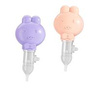 SWOOMEY Limpiador Nasal Para Bebés De Silicona Manual, Portátil y Suave, Tamaño Pequeño, Colores Rosa y Morado, Adecuado Para Limpieza Nasal Segura y Cómoda, Paquete 2 Piezas