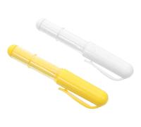 SWOOMEY Marcador de Tela Borrable Rotulador de Tiza para Costura y Manualidades, 2 Unidades white y Amarillas, Herramienta Portátil para Sastre y Patchwork