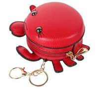 SWOOMEY Monedero se Puede Sujetar Mochila Escolar de Pu Pequeño Diseño de Cangrejo Caricatura Rojo Fácil de Cuidar Estilo Lindo y Moderno para Mujer