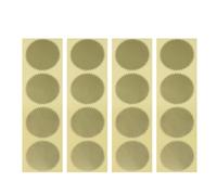 SWOOMEY Pegatinas Fáciles de Despegar Redondas Doradas Autoadhesivas 40 de Encaje Dentado de Pvc Fuerte Adhesión para Decorar Álbumes, Embalajes y Manualidades