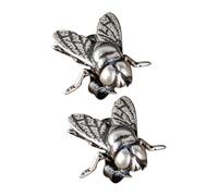 SWOOMEY Pendientes de Botón Estilo Punk para Mujer Forma de Mosca, Plata S925 y Pendientes Delicados Resistentes Oxidación y Aumento de Vida Útil, Versátiles y Elegantes