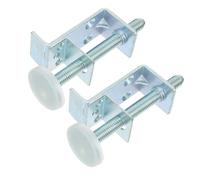 SWOOMEY Pies de Soporte Ajustables para Armario en Acero Laminado en Frío Plata, Pack de 2 con Función Antideslizante para Baño y Dormitorio