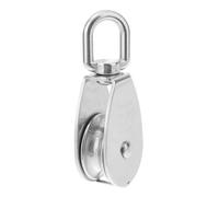 SWOOMEY Polea Giratoria de Acero Inoxidable 304 con Rueda de 50 Mm y Capacidad Máxima de Carga 400 Kg para Uso Industrial y Manejo de Cargas Pesadas