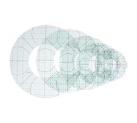 SWOOMEY Regla Antideslizante de Acrílico para Patchwork Plantillas Circulares Juego de 5 Resistente Abrasión, Adecuado para Bordado y Pintura