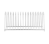 SWOOMEY Revistero triangular de escritorio: organizador de discos de vinilo, clasificador de archivos de alambre metálico con 15 ranuras, expositor vertical para carpetas, periódicos, decoración y