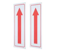 SWOOMEY Señal de Flecha Direccional Roja de Aluminio, 2 Piezas, Señal de Calle de Metal para Uso Industrial y Exterior, Indicación de Tráfico y Seguridad Vial