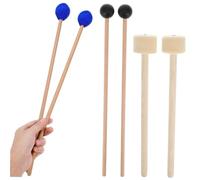 SWOOMEY Set De 6 Mazas De Percusión De Madera Para Batería y Timbales, Mazas De Fieltro Resistentes Para Práctica y Actuaciones, Accesorios Para Instrumentos De Percusión Profesionales