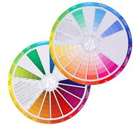 SWOOMEY Tabla de Rueda de Colores Complementarios de Papel para Artistas, Guía Creativa y Simple para Aprender Mezcla de Colores en Nail Art y Pintura
