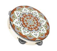 SWOOMEY Tambourine De Mano De Instrumento Musical Para Adultos y Niño Niña Tambor Pandereta Clásica Segura y Estimulante Para Coordinación y Aprendizaje Musical