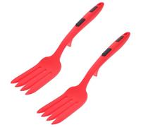 SWOOMEY Tenedores de Silicona para Cocina Resistentes al Calor Bordes Suaves, Pack de 2 Unidades Ideales para Servir Pasta y Uso Multifunción en Cocina