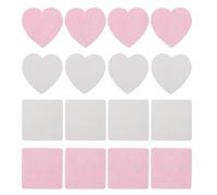 SWOOMEY Toallitas Absorbentes para Pestañas Formas Corazón y Cuadrado, Algodón 100% sin Pelusa, Paquete de 4 Cajas para Remover Pegamento en Salones y Aplicaciones Rápidas