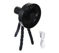SWOOMEY Ventilador Portátil Silencioso para Cochecito Trípode Flexible, Material Abs y Pp, Enfriador de Aire Adecuado para Verano y Escritorio