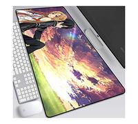 Sword Art Online Alfombrilla de ratón de anime de 800x300 mm,alfombrillas para mouse con teclado,alfombrilla de ratón para juegos profesional XXL grande con base de goma de 3 mm de grosor,para PC,C