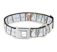 Sword Art Online - Collar para Mascotas, Collar de Perro, Hebilla de cinturón de Seguridad de Metal, diseño de Espada Art Online, Trampa de Jaula Asuna y Logotipo Blanco, 11 a 16.5 Pulgadas de Ancho