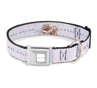 Sword Art Online - Collar para Mascotas, Collar de Perro, Hebilla de cinturón de Seguridad de Metal, diseño de Espada en línea Asuna Lambent Light Pose y Logotipo Rosa, 11 a 16.5 Pulgadas, 1.0