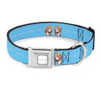 Sword Art Online Collar para Mascotas, Collar de Perro, Hebilla de cinturón de Seguridad de Metal, diseño de Espada Art Online Asuna con Logotipo Azul, 11 a 16.5 Pulgadas de Ancho