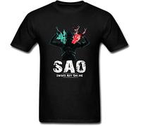 Sword Art Online Kirito Anime Manga Fan Art Camiseta para hombre, Negro, S