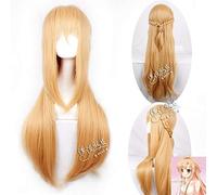 Sword Art Online Yuna Peluca trenzada larga recta 100cm Pelo sintético resistente al calor Sword Art Online Pelucas de disfraces de cosplay Mujeres Talla única Yuuki Asuna wig 126