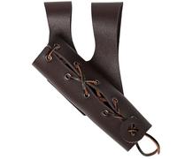 Sword Seweath Medieval Temer Sword Frog Teatrical PU Beling Belt para Halloween Cosplay Party Accessory, Festivales de Renacimiento Medieval, Varela marrón