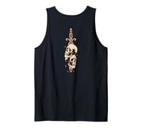 Sword Skulls Backprint - Triste estética Nerviosa Streetwear Camiseta sin Mangas