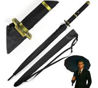 Swords and more Paraguas One Piece, versión premium de 16 K, grande, Katana Samurai, espada, paraguas resistente a las tormentas con mango largo (Yubashiri)