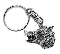 SWORLDesigns Llavero de Peltre Cabeza de Jabalí con Bolsa de Regalo