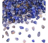 Swpeet 0,5 kg de ágata lechosa marina a granel - Gran piedra preciosa triturada de 0,9 a 1,3 cm - virutas de cristal natural triturado - Perfecto para hacer joyas y decorar el hogar, Piedra