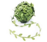Swpeet 1 cinta de hojas verdes oliva, 40 m a 131 pies, cinta decorativa de hojas de vid artificial, cinta decorativa de hojas botánicas de la selva para el hogar, boda, fiesta, envoltura de regalos,